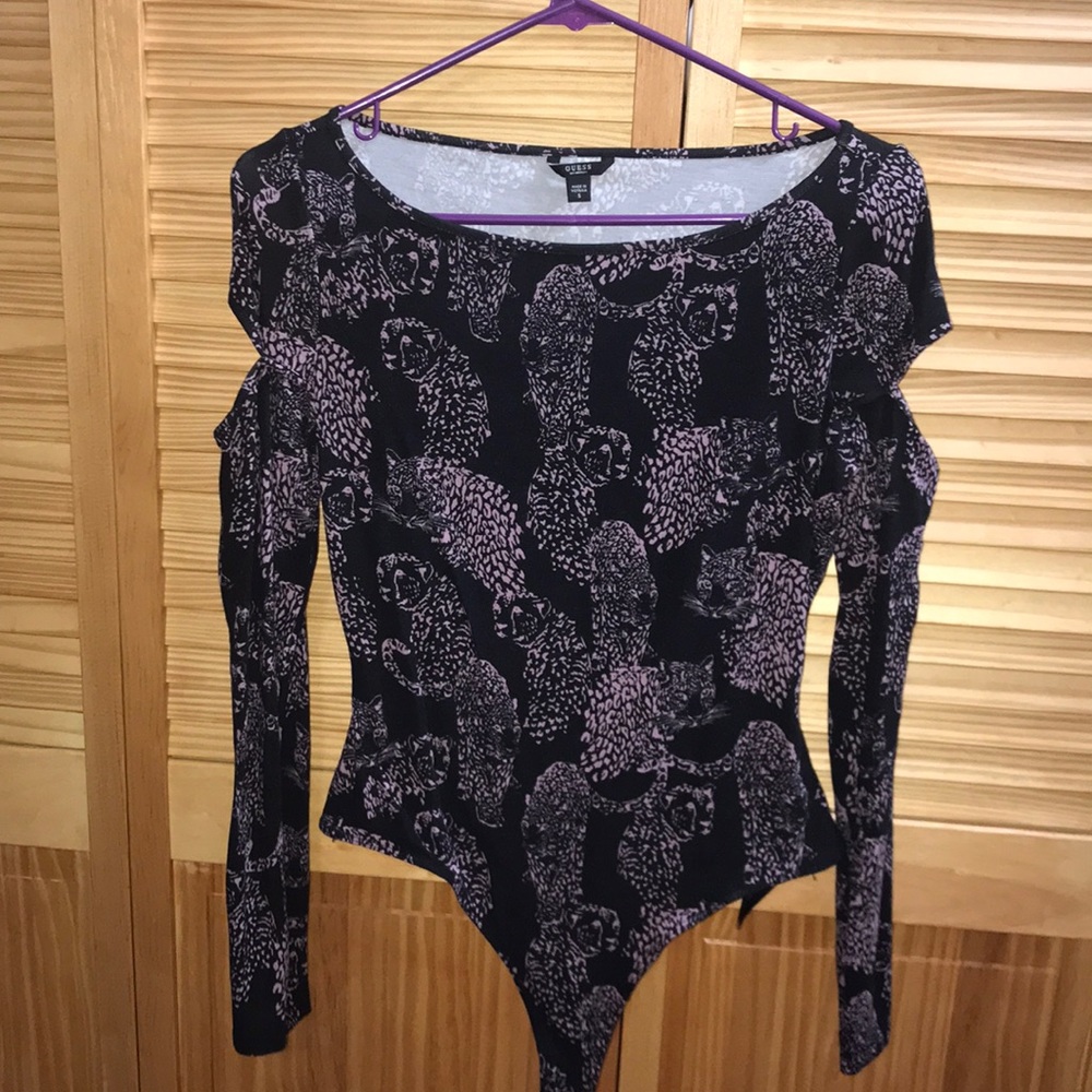 Purple thong bodysuit